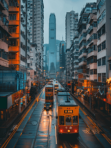 香港街景宽广