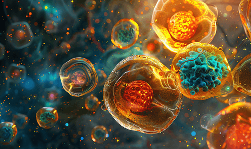 羟基分子式摄影照片_人类细胞的显微观察