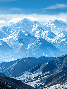神山摄影照片_西藏的雪山和天空