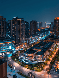 81建军节素材摄影照片_上海城市风光建筑夜景