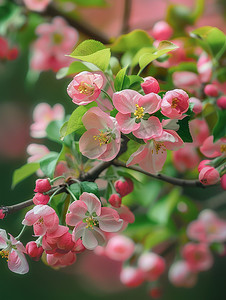 摄影图花朵桃花局部春天写真