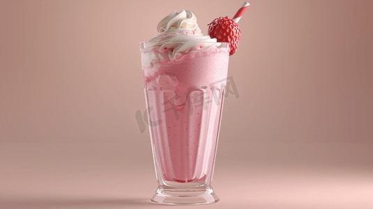 美味的草莓奶昔摄影2