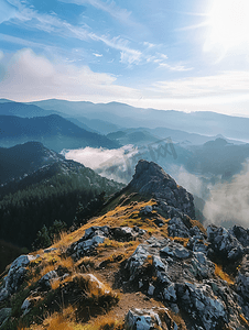 山顶全景风光