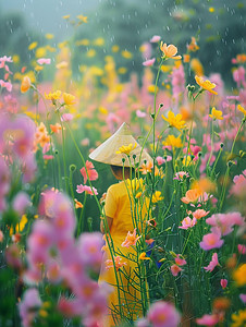 莫奈花园风格摄影照片_春天盛开摄影图花朵照片