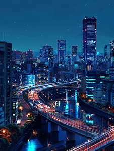 日本东京梦幻夜景