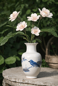 青花瓷花瓶摄影图片4