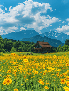 日本北海道美瑛迷人夏天