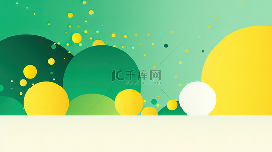 形状素材背景图片_绿色和黄色的抽象形状素材