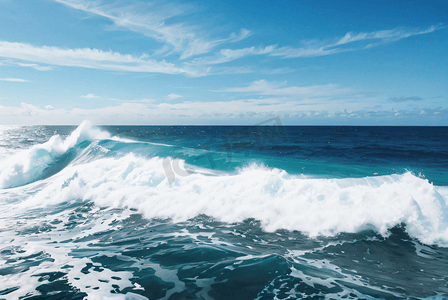 大海海浪浪花摄影图3
