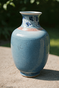 青花瓷花瓶摄影图5