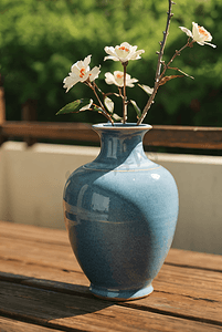 青花瓷花瓶摄影图6