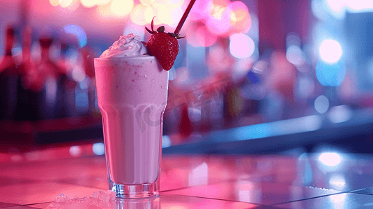 美味的草莓奶昔摄影4