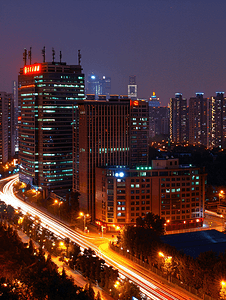 北京中央电视台总部大楼夜景