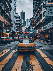 香港赛马摄影照片_香港街景叮叮车