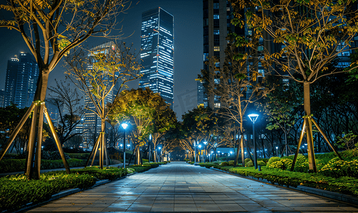 上海城市风光建筑夜景