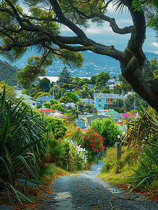 新西兰海滨小镇