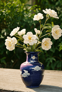 青花瓷花瓶摄影图7