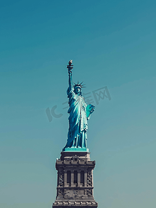 纽约自由女神像摄影照片_美国自由女神像