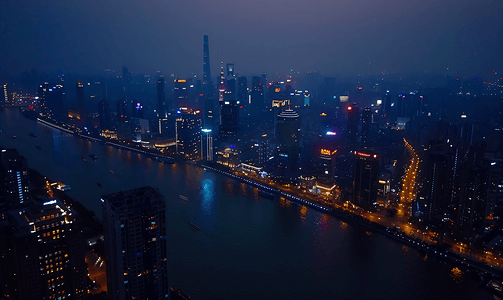 建筑上海金融中心摄影照片_上海CBD夜景