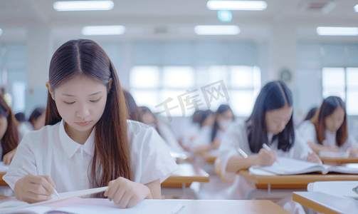 学生听课摄影照片_青年大学生考试考研