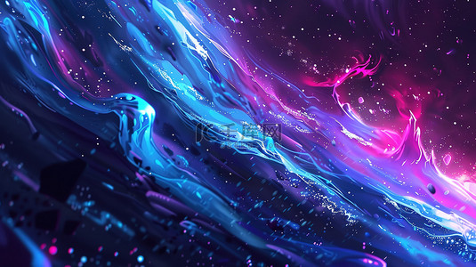 宇宙星空穹窿蓝色和紫色晕染背景素材
