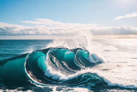大海海浪浪花摄影图2