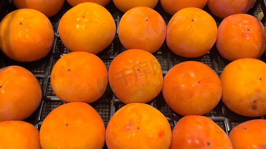 实拍生鲜水果柿子成熟的柿子模板