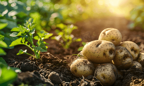 农家土豆收获