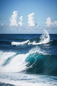 大海海浪翻腾摄影图7