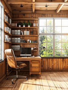 木质书房室内设计