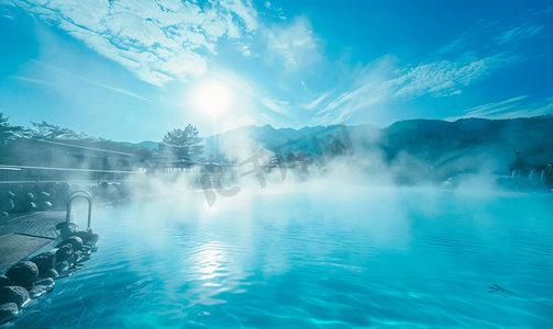 高端大气图片摄影照片_温泉5A景点