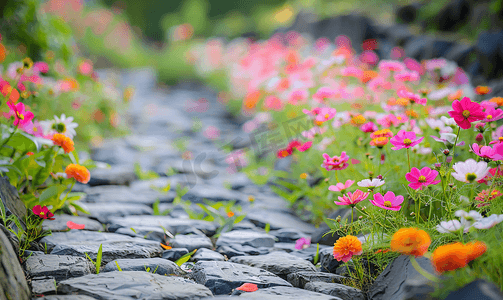 大理花海石子小路