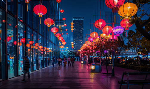 圆月中秋摄影照片_中秋节的北京国贸大厦