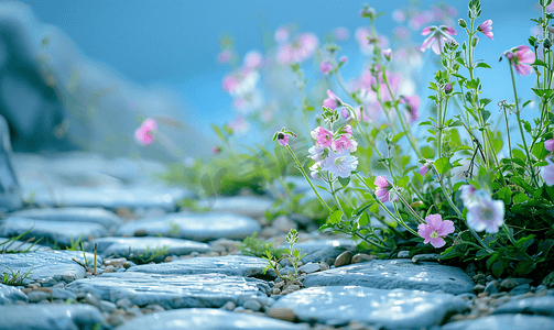 大理花海石子小路