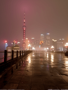 浦江夜景摄影照片_上海夜景陆家嘴