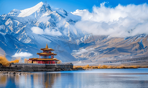 西藏纳木错雪山圣湖