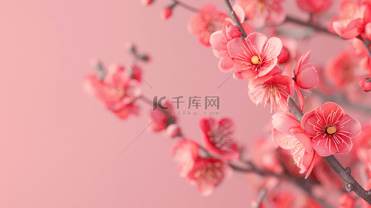 粉色中国风盛开的樱花背景20
