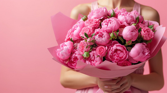 粉色花朵花束的摄影4高清图片