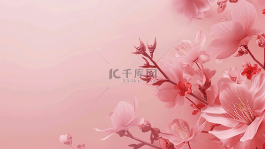 樱花国风背景图片_粉色中国风盛开的樱花背景17