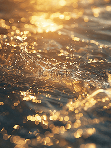 金色水花背景图片_金色波光粼粼的水面背景12