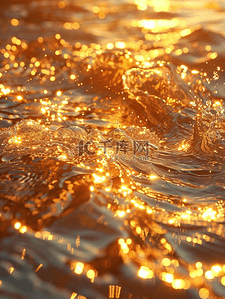 金色波光粼粼的水面背景17