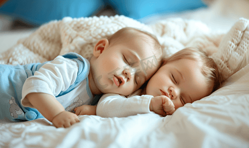 婴儿睡觉图片摄影照片_外国婴儿睡觉