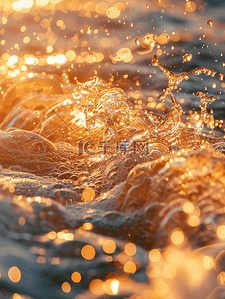 金色背景图片_金色波光粼粼的水面背景2