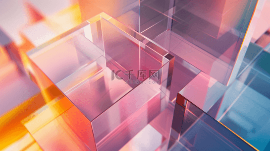 彩色晶莹透亮方块艺术抽象商务的背景8