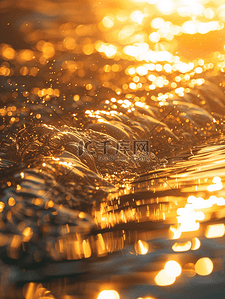 金色水花背景图片_金色波光粼粼的水面背景14