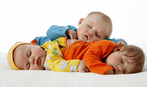 睡觉小孩摄影照片_外国婴儿睡觉