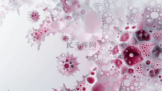 红色生物科技细胞艺术风格的背景1