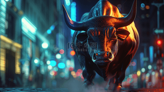 股票牛市背景图片_彩色金融股票牛市上升图标的背景13