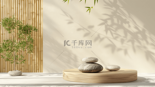 中式背景室内背景图片_白色简约中式风格室内绿竹的背景4