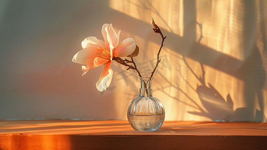 家居摆件花瓶养花立体描绘摄影照片简洁